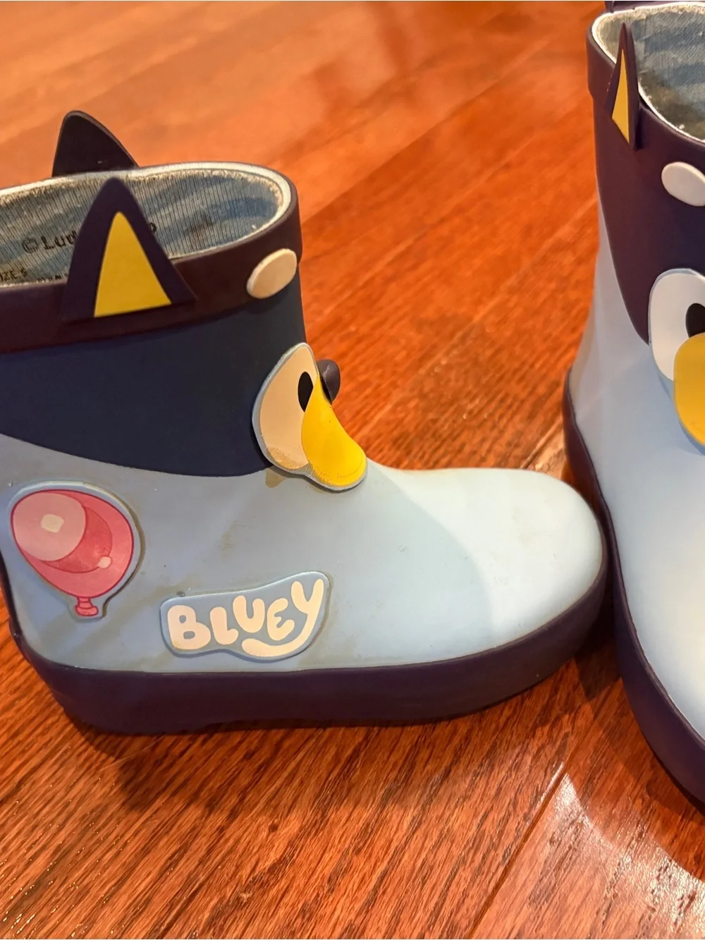 Kids Bluey Rain Boots with Yellow Accent